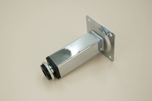 Möbelfuß Lapoz Silber - Höhe: 10 cm