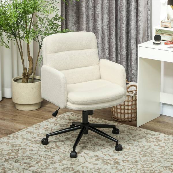 Schreibtischstuhl 921-868V00CW Weiß - Polyester - 62 x 101 x 65 cm
