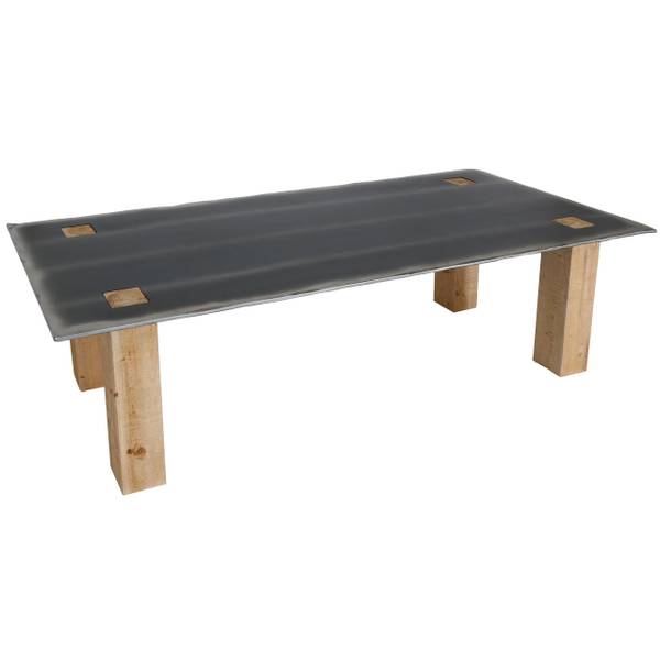 Table à manger L76 Marron - Sapin - Fer - 240 x 77 x 100 cm