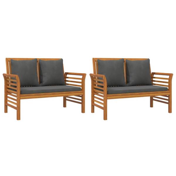 Loungeset 3015995-3 set van 5 grijs - acacia - 121 x 81 x 60 cm