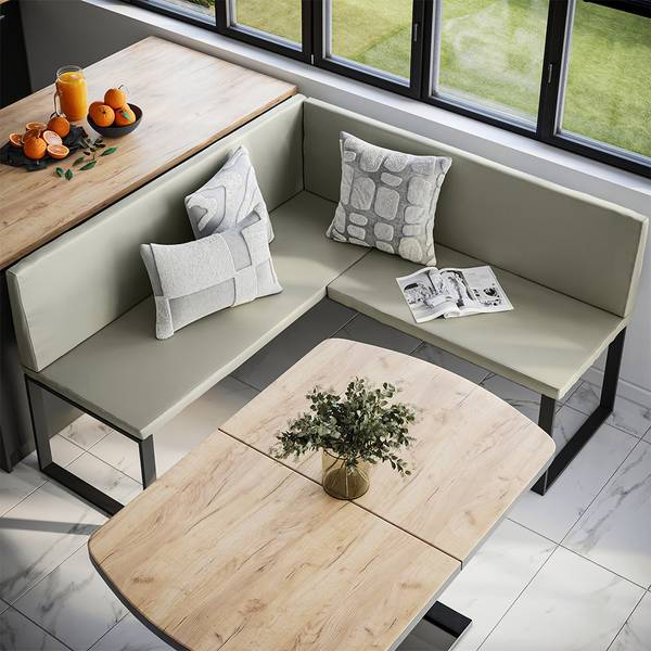 Esszimmer-Eckbank Ravon 58498 Kaschmir - 150 x 150 cm