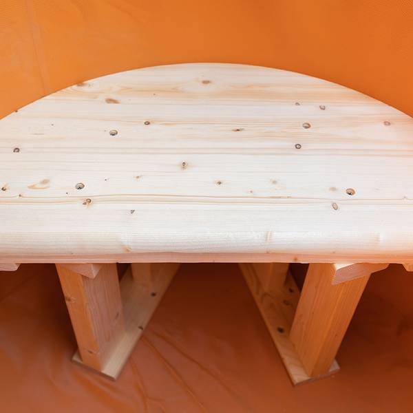 Badefass ARUM Braun - Kunststoff - Holz teilmassiv - 80 x 100 x 80 cm