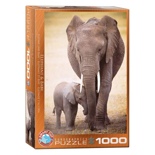 Puzzle Elephant & Baby Papier - 26 x 6 x 36 cm