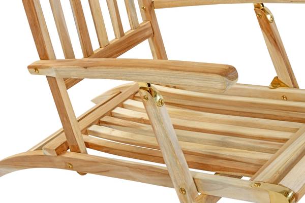 Gartenliege PUCCON Beige - Teakholz - 150 x 100 x 60 cm