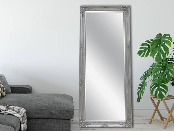 Wandspiegel ELVIRE Silber - Holz teilmassiv - 4 x 140 x 60 cm