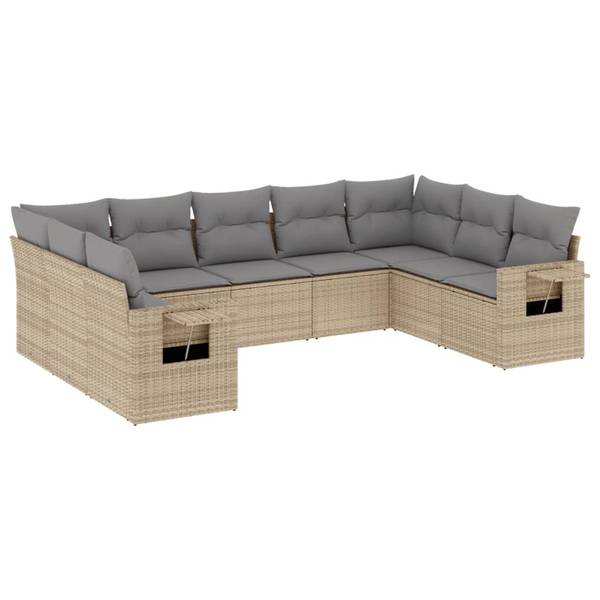 Garten-Lounge-Set 3034407-1 9-teilig Beige - Grau