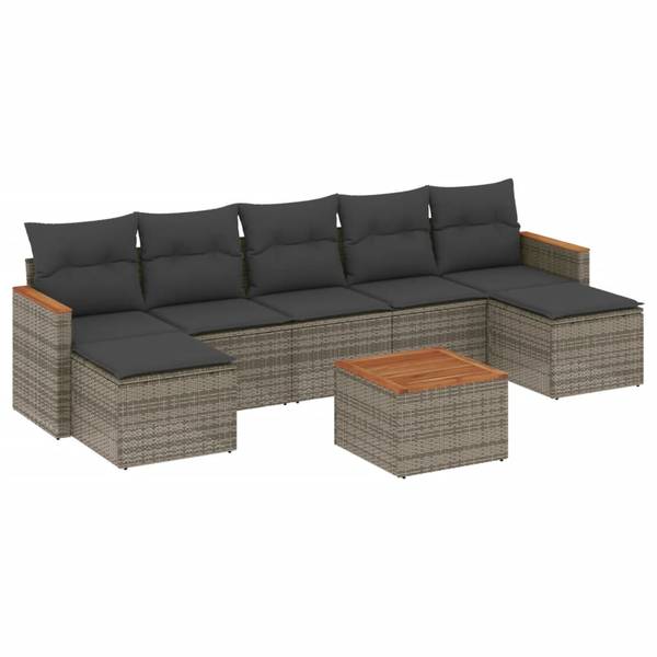 Garten-Lounge-Set 3034880-2 (8-teilig) Grau