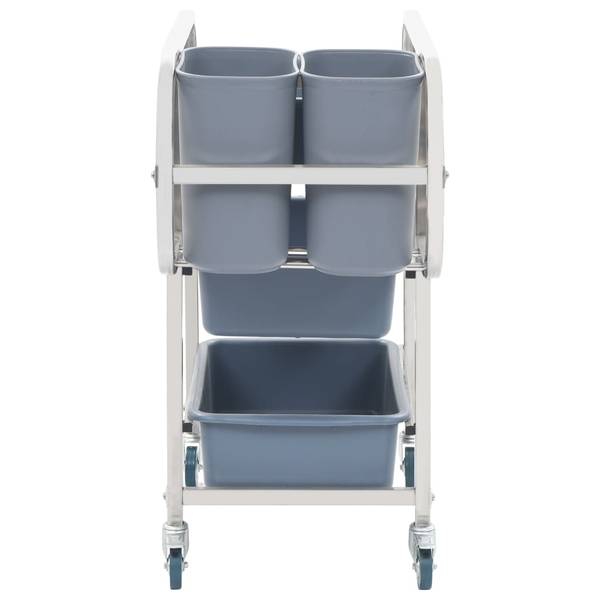 Servierwagen XT3484 Silber - Metall - 44 x 93 x 82 cm