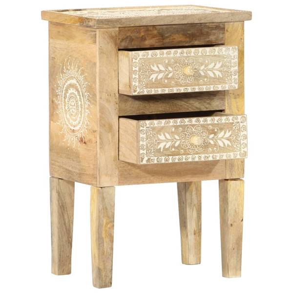 Nachttisch DE317 Braun - Massivholz - 40 x 60 x 30 cm