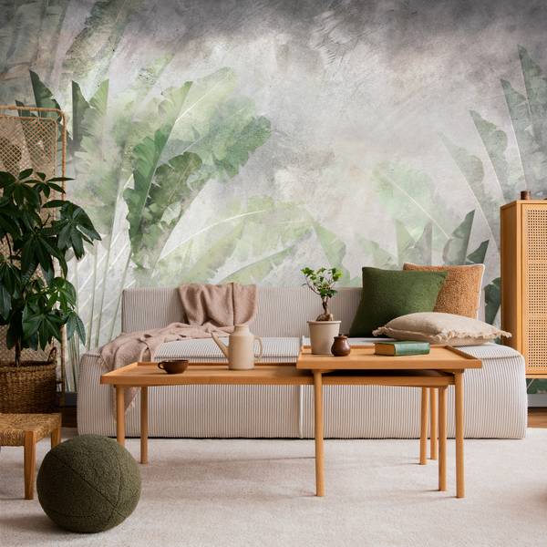 Lot 2 Tapisseries Murales Florales Vintage Longues Avec Pompons - Décoration Boho Botanique