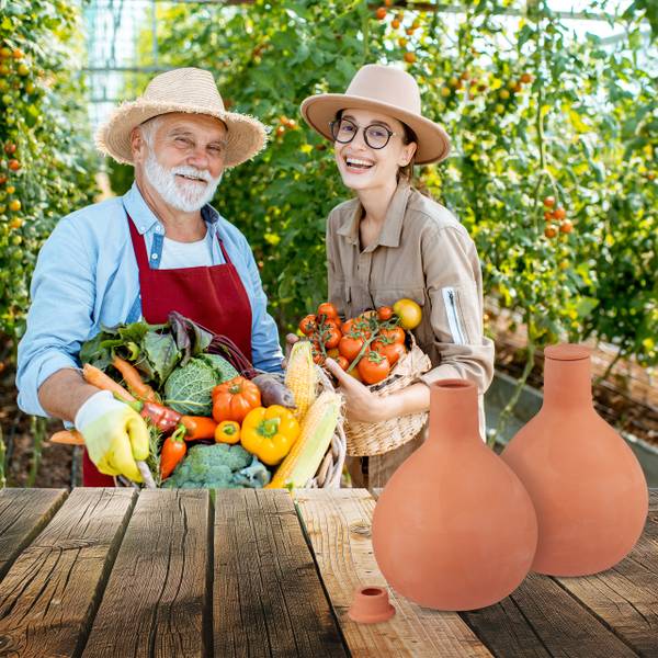 Ollas d'arrosage1,5 l, Set de 2 Marron - Céramique - 15 x 20 x 15 cm