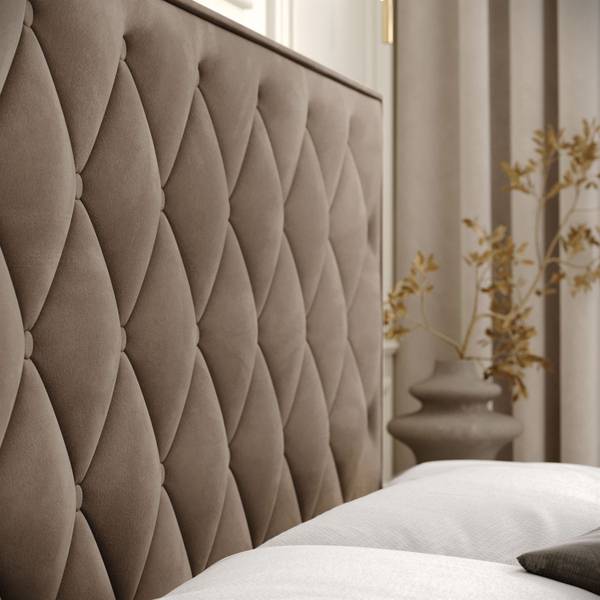 Continentaal bed INEZ beige - Ligoppervlak breedte: 140 cm