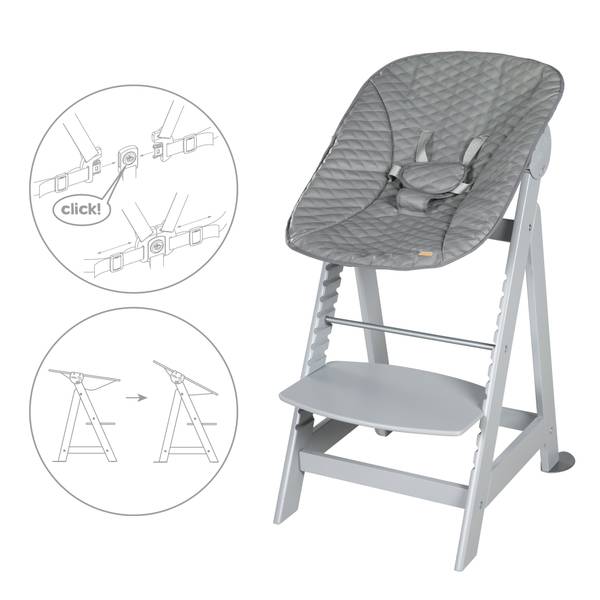 Kinderstoel Stone grijs - plaatmateriaal op houtbasis - 46 x 94 x 67 cm