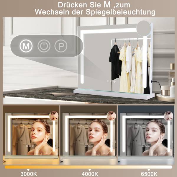 LED board-Spiegelleuchte Lipka II 55 x 12 x 70 cm