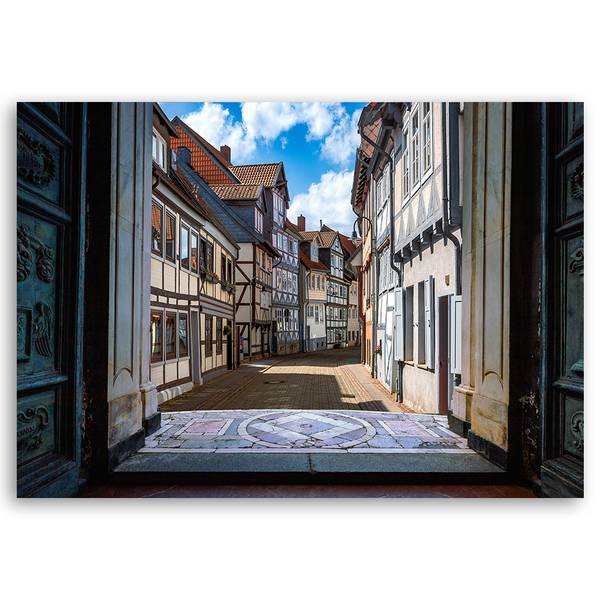 Wandbild blick auf die stadt architektur 60 x 40 cm