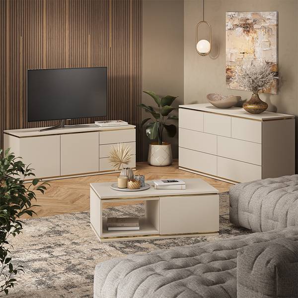 Kommode Linette 57965 Beige - Holzwerkstoff - 80 x 70 x 42 cm