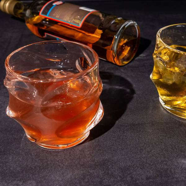 2x Whisky Glas Whiskey Kristallglas Glas - 19 x 19 x 32 cm