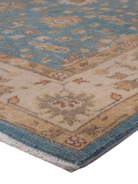 Orientteppich Oriental Blau - Naturfaser - 152 x 1 x 189 cm