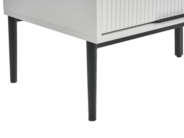 TV-Möbel LEDUC Schwarz - Weiß - Holzwerkstoff - 200 x 52 x 40 cm