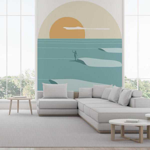 Tapete Surfen Am Sunset Papier - 208 x 270 x 1080 cm