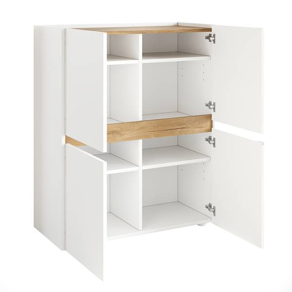 Aktenschrank NATBA40 Ⅳ Weiß - Holzwerkstoff - 90 x 110 x 40 cm
