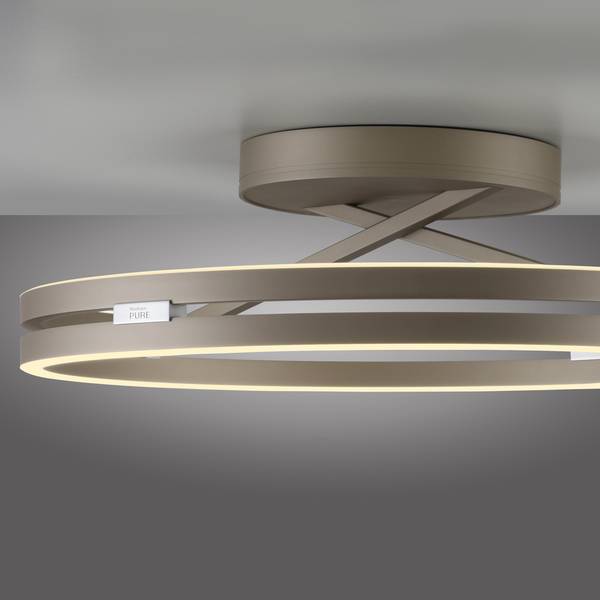 LED Deckenlampe PURE Loop Braun - Metall - 60 x 18 x 60 cm