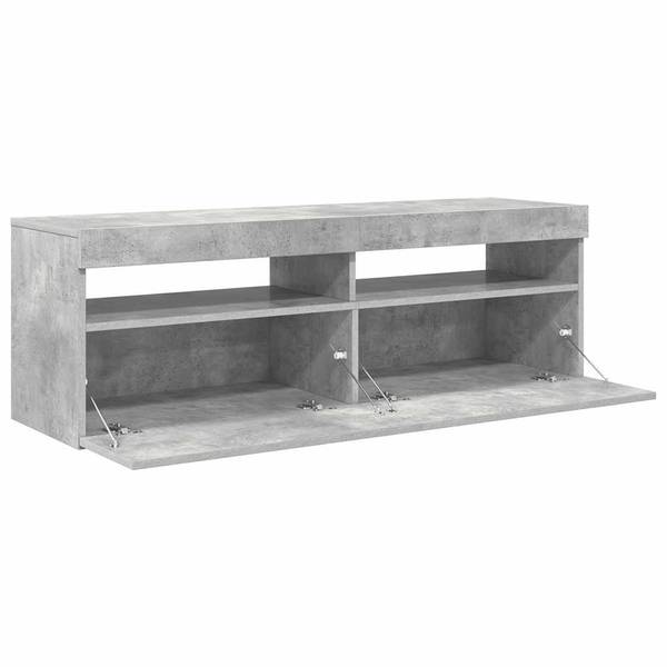 Meuble tv 3008756-1 Imitation béton - Profondeur : 120 cm