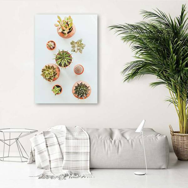 Wandbild pflanzen in töpfen 70 x 100 cm