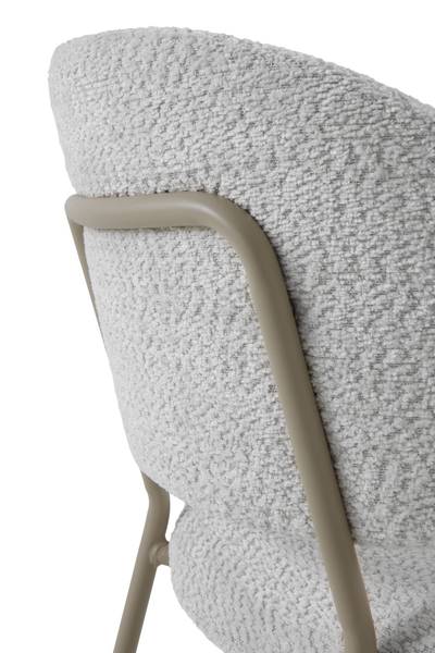 Stühle 11652 4er-Set Weiß - Chenille - Webstoff - 54 x 80 x 55 cm