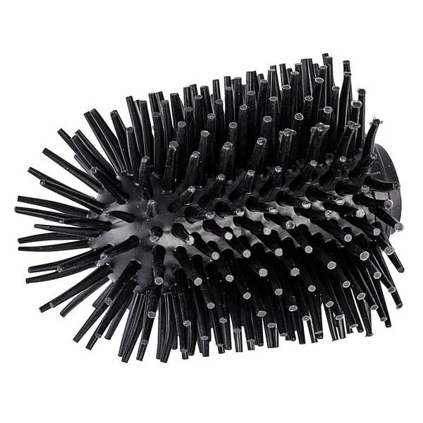 WC-Garnituren Ersatzbürstenkopf, Silikon Schwarz - Kunststoff - 8 x 9 x 8 cm