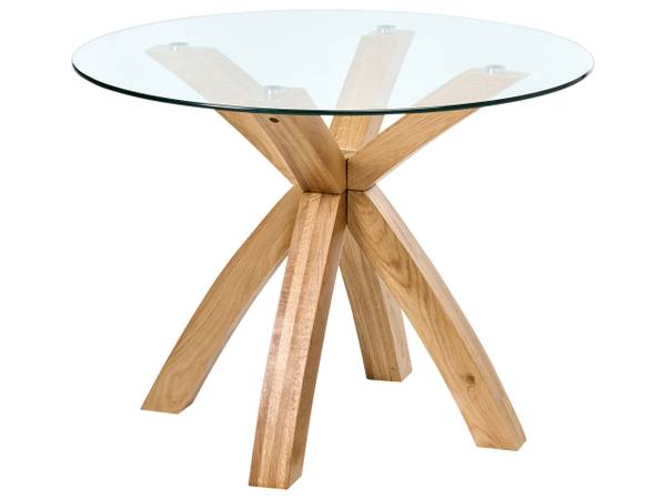 Table de salle à manger YAPP Marron - Verre - 100 x 75 x 100 cm