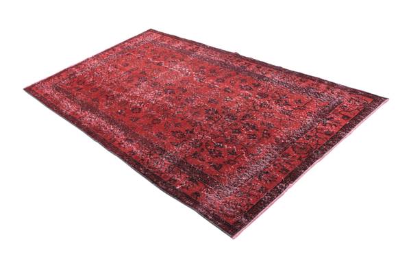 Vloerkleed Ultra Vintage DCCXXIV rood - wol - 114 x 1 x 206 cm