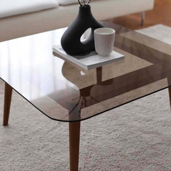Salontafel Smart glas/massief grenenhout - grenenhout