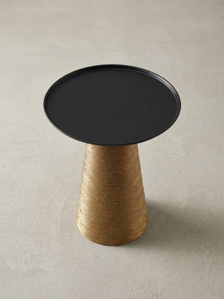 Beistelltisch USSITA Schwarz - Metall - 40 x 45 x 40 cm