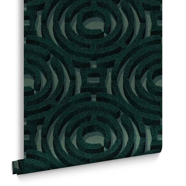 Vliestapete Alcazar Wald Grün - Fleece - 52 x 1005 x 1 cm