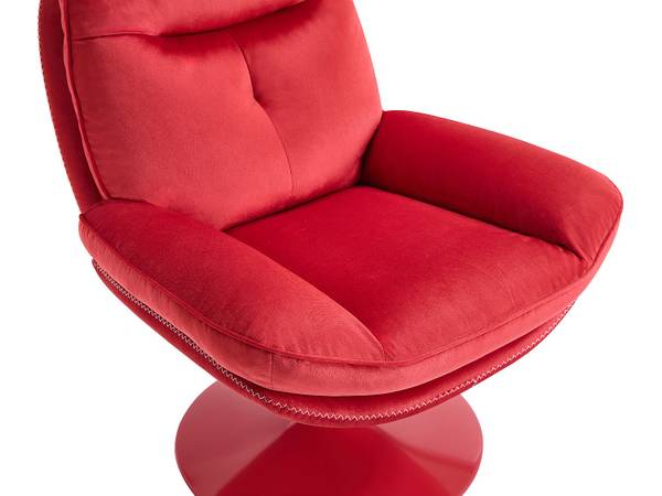 Sessel mit gerader Rückenlehne ILMACA Rot - Textil - 78 x 99 x 90 cm
