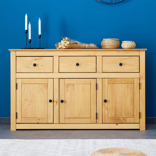 Sideboard CANCUN Braun - Kiefer - 135 x 80 x 40 cm
