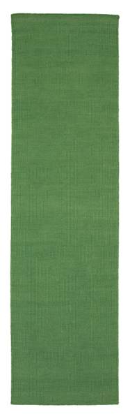 Handgewebt Kelimteppich Grün - Wolle - 90 x 1 x 160 cm