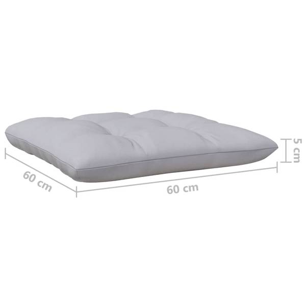 Loungeset 3012412 Set van 6 bruin - polyester - grenenhout - 64 x 63 x 64 cm