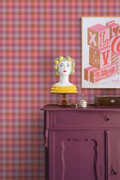 Tapete 132063 Pink - Papier - 50 x 900 x 50 cm