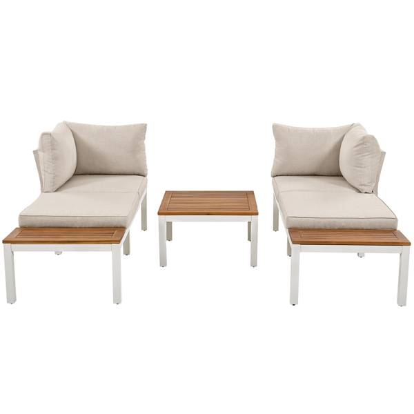 Gartensitzgruppen FluxIque 3er-Set Beige - Metall