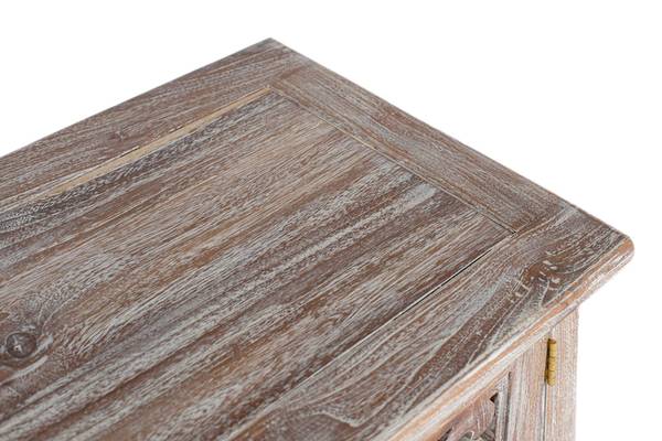 TV-Schrank 2321 Weiß - Massivholz - 42 x 64 x 190 cm