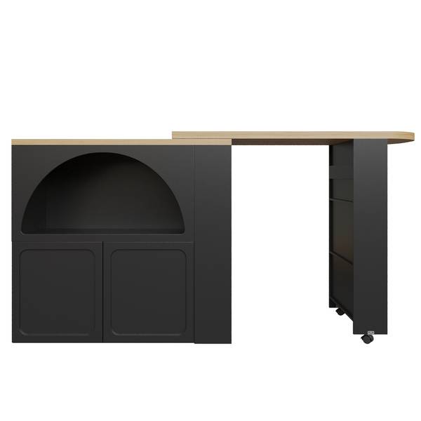 Bartisch LN-AMR Schwarz - Holzwerkstoff - 205 x 100 x 39 cm