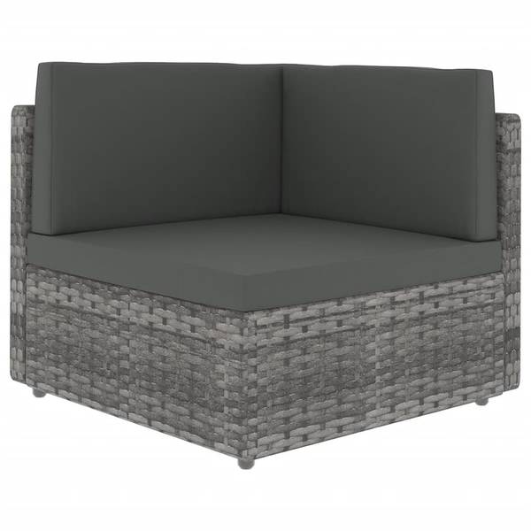 Garten-Lounge-Set 3067178 7-teilig Grau - Rattan - 50 x 26 x 90 cm