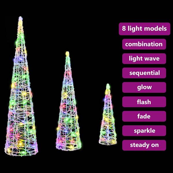 Weihnachtsbaum 3700000150 3er Set Multicolor