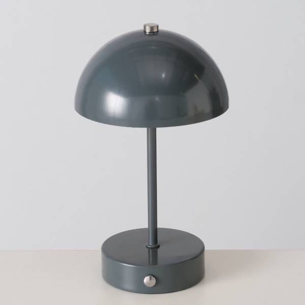 Nachttischlampe PETUNIA Grau - Metall - 15 x 25 x 15 cm