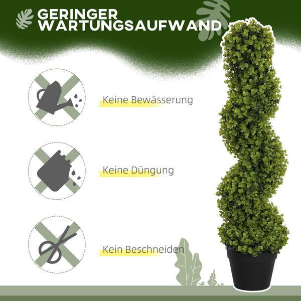 Künstlicher Eukalyptus CD96 2er-Set Grün - Kunststoff - 18 x 90 x 18 cm