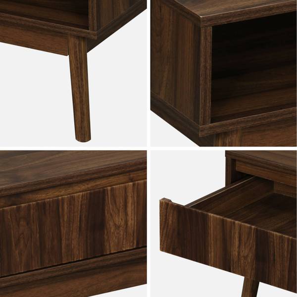 Couchtisch Linear Braun - Holz teilmassiv - 59 x 39 x 110 cm