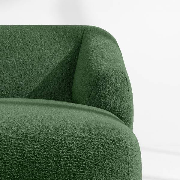 Hoekbank rechts VIRA groen - bouclé