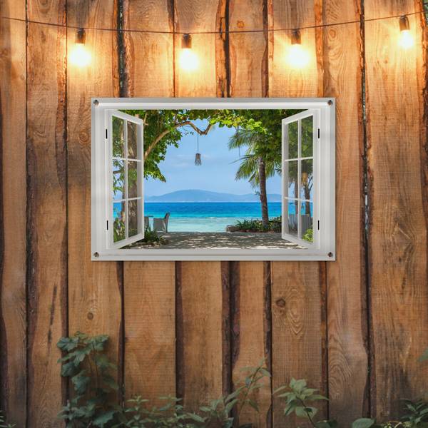 GARTENPOSTER Palmenstrand 90 x 60 cm